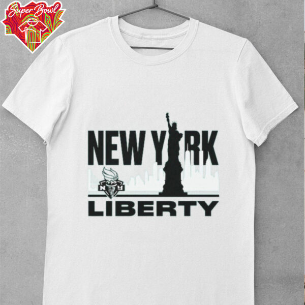 New York Liberty Sportiqe Unisex Skyline Comfy Tri Blend T Shirt