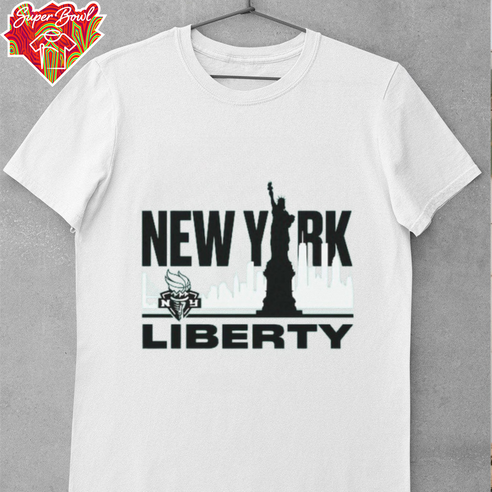 New York Liberty Sportiqe Unisex Skyline Comfy Tri Blend T Shirt New York Liberty Sportiqe Unisex Skyline Comfy Tri Blend T Shirt