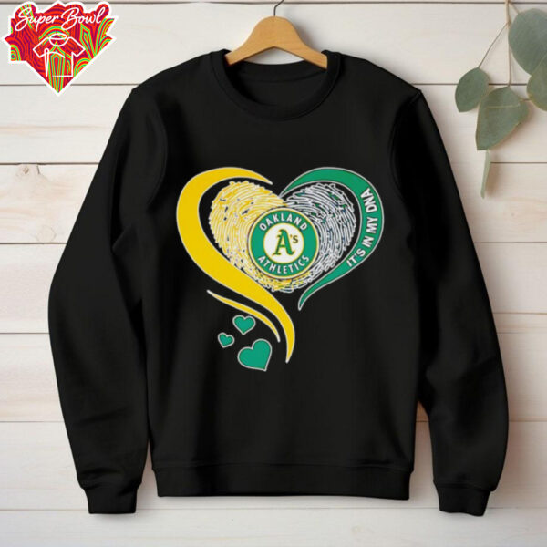 Oakland Athletics Baseball it’s in my DNA heart shirt