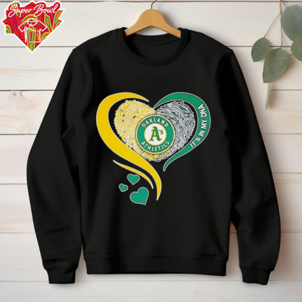 Oakland Athletics Baseball it’s in my DNA heart shirt