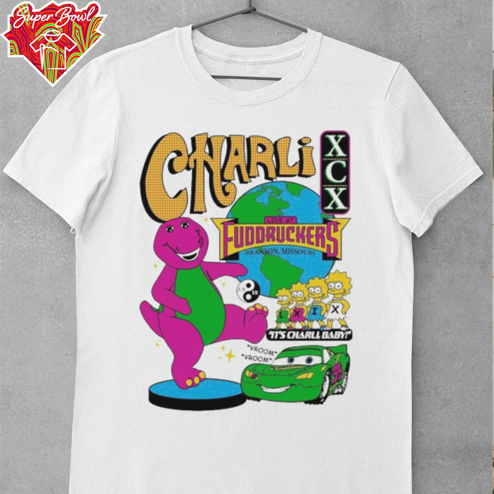 Official Charli Xcx Live At Fuddruckers Branson Missouri It’s Charli Baby Vroom Vroom Brian Robert Jones T shirts Official Charli Xcx Live At Fuddruckers Branson Missouri It’s Charli Baby Vroom Vroom Brian Robert Jones T shirts