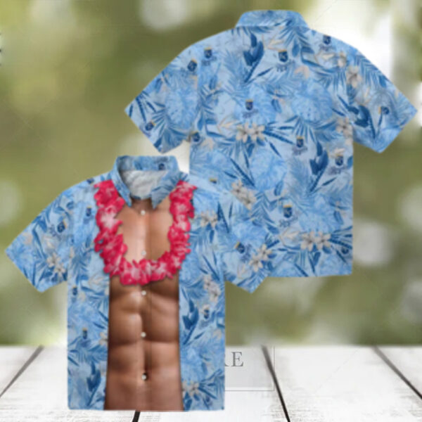 Official Kansas City Royals Hawaiian Shirt   MLB Floral Button Up, Chest Illusion