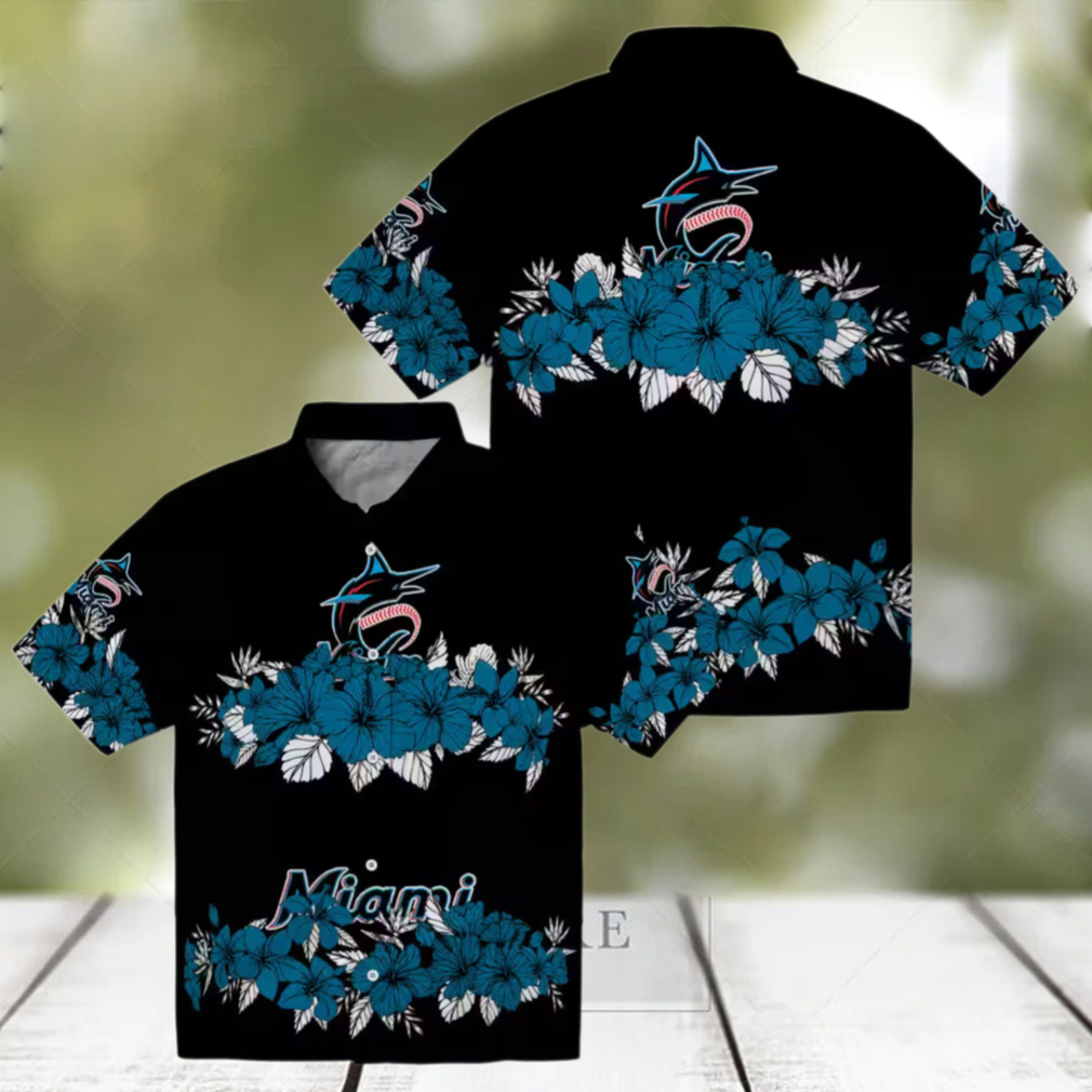 Official Miami Marlins Hibiscus Hawaiian Shirt Perfect MLB Summer Beach Shirt for Fans Official Miami Marlins Hibiscus Hawaiian Shirt Perfect MLB Summer Beach Shirt for Fans