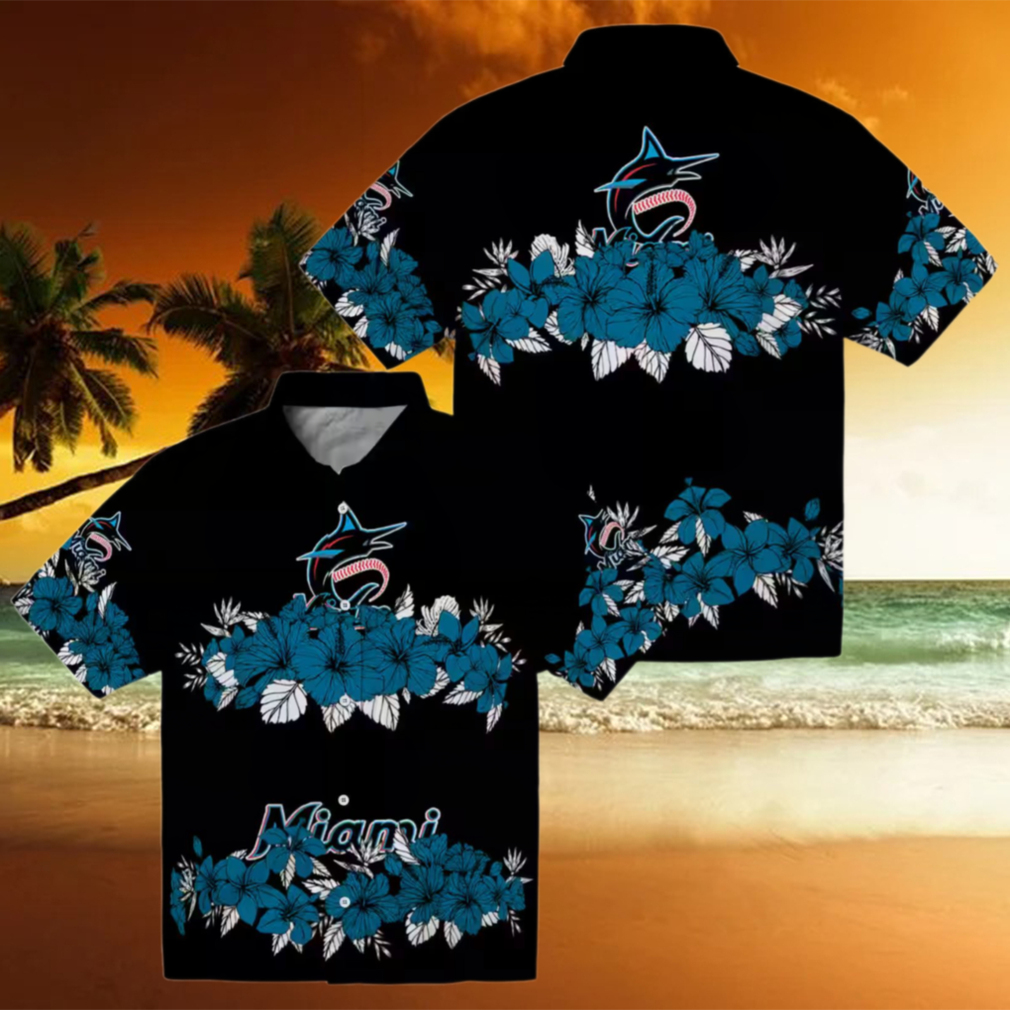 Official Miami Marlins Hibiscus Hawaiian Shirt Perfect MLB Summer Beach Shirt for Fans Official Miami Marlins Hibiscus Hawaiian Shirt Perfect MLB Summer Beach Shirt for Fans