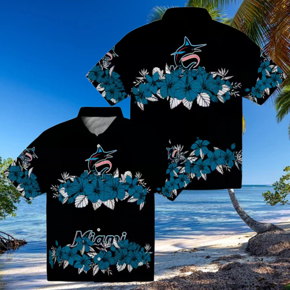 Official Miami Marlins Hibiscus Hawaiian Shirt Perfect MLB Summer Beach Shirt for Fans Official Miami Marlins Hibiscus Hawaiian Shirt Perfect MLB Summer Beach Shirt for Fans