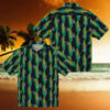 Women’s Kansas City Royals Aloha Hawaiian Shirt   Blue Palm & Surfboard Design