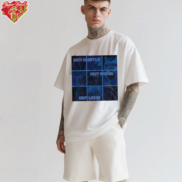Okc Thunder 2025 Playoff Grid out hustle out work out loud shirt