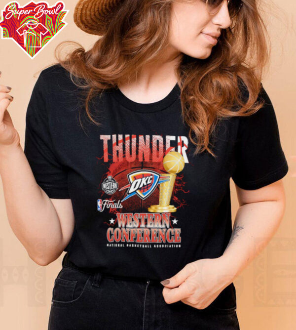 Oklahoma City Thunder 2025 NBA Western Conference Finals trophy shirt