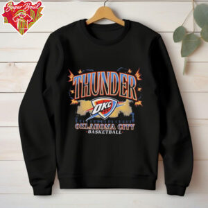 Oklahoma City Thunder Basketball fireworks vintage shirt