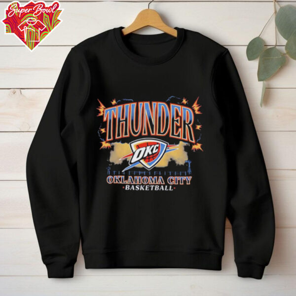 Oklahoma City Thunder Basketball fireworks vintage shirt