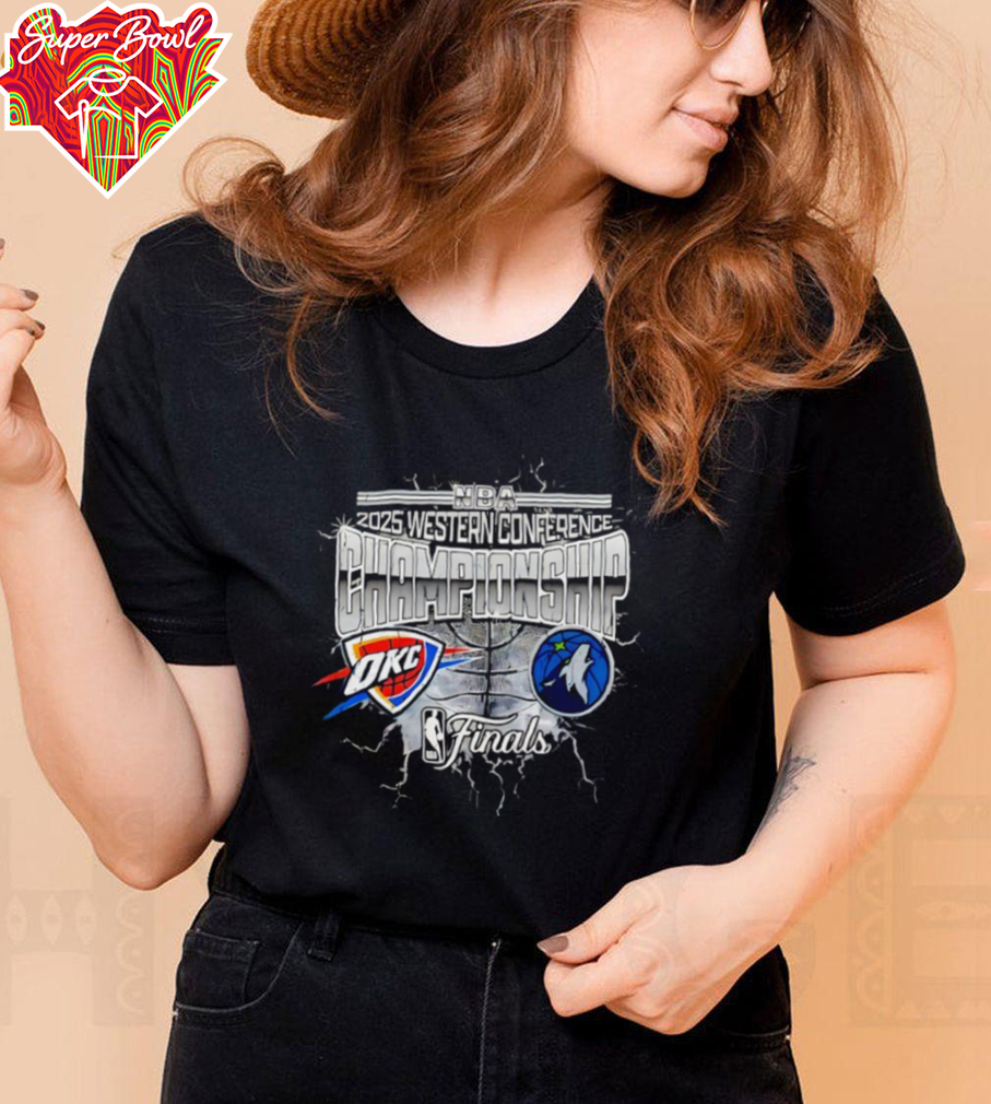Oklahoma City Thunder vs Minnesota Timberwolves 2025 NBA Western Conference Finals vintage shirt Oklahoma City Thunder vs Minnesota Timberwolves 2025 NBA Western Conference Finals vintage shirt