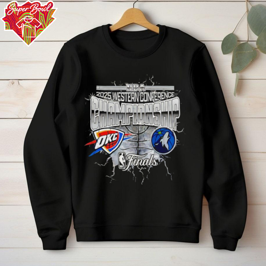 Oklahoma City Thunder vs Minnesota Timberwolves 2025 NBA Western Conference Finals vintage shirt Oklahoma City Thunder vs Minnesota Timberwolves 2025 NBA Western Conference Finals vintage shirt