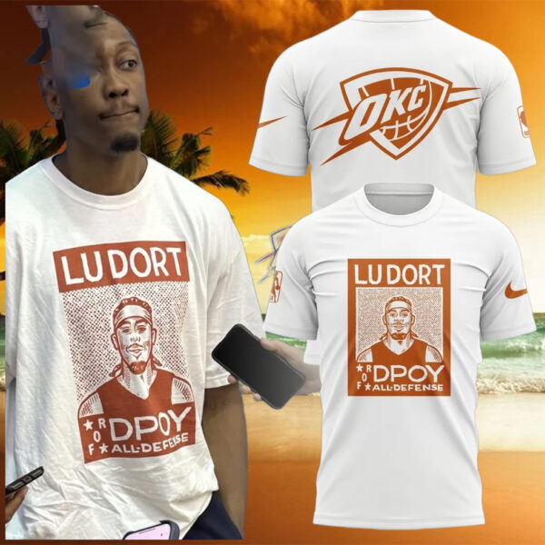 Oklahoma City Thunder x Lu Dort White T Shirt Best Gifts For Him