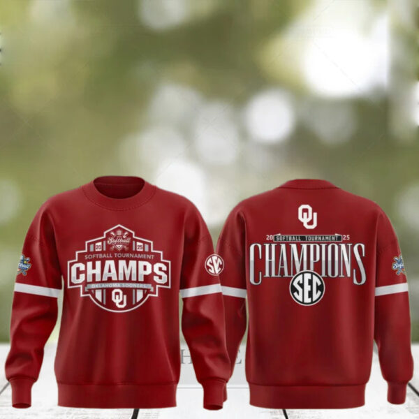 Oklahoma Sooners 2025 SEC Softball Conference Tournament Champions Sweatshirt