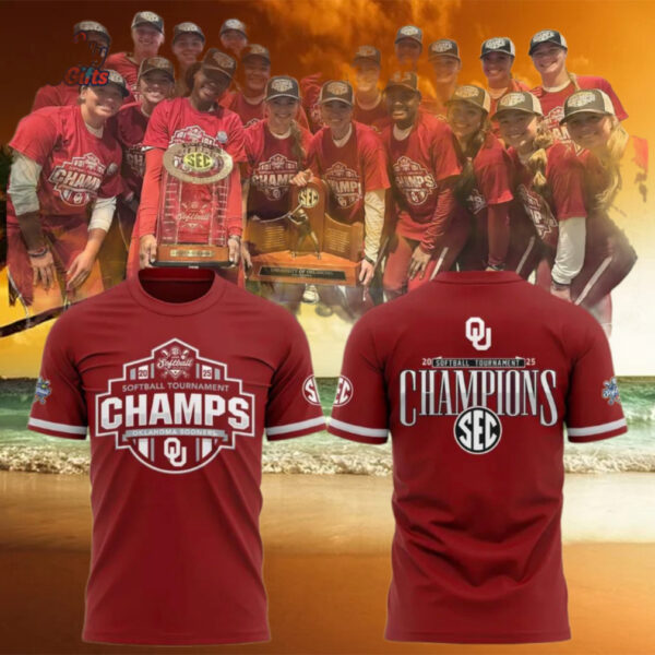 Oklahoma Sooners 2025 SEC Softball Conference Tournament Champions T Shirt