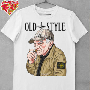 Old Style Man with Cap Graphic T Shirt