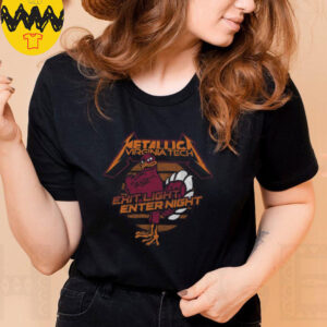Original Retro Brand Black Virginia Tech Hokies Metallica Retro T Shirt
