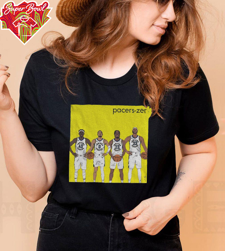 Pacers zer Indiana Pacers NBA Basketball players cartoon shirt Pacers zer Indiana Pacers NBA Basketball players cartoon shirt