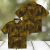 Padres Leafy Palms Brown Hawaiian Shirt   Official MLB San Diego Fan Shirt for Summer Vibes
