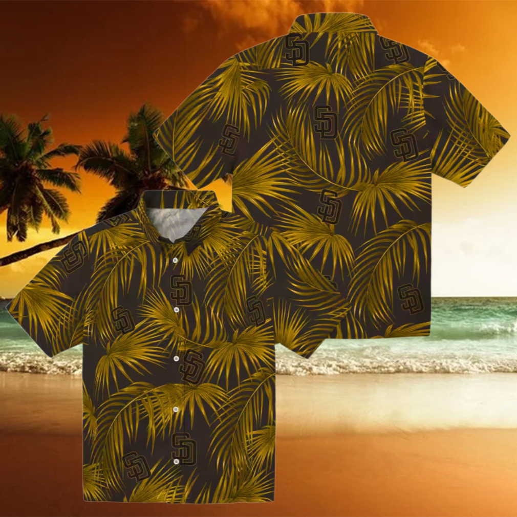 Padres Leafy Palms Brown Hawaiian Shirt Official MLB San Diego Fan Shirt for Summer Vibes Padres Leafy Palms Brown Hawaiian Shirt Official MLB San Diego Fan Shirt for Summer Vibes
