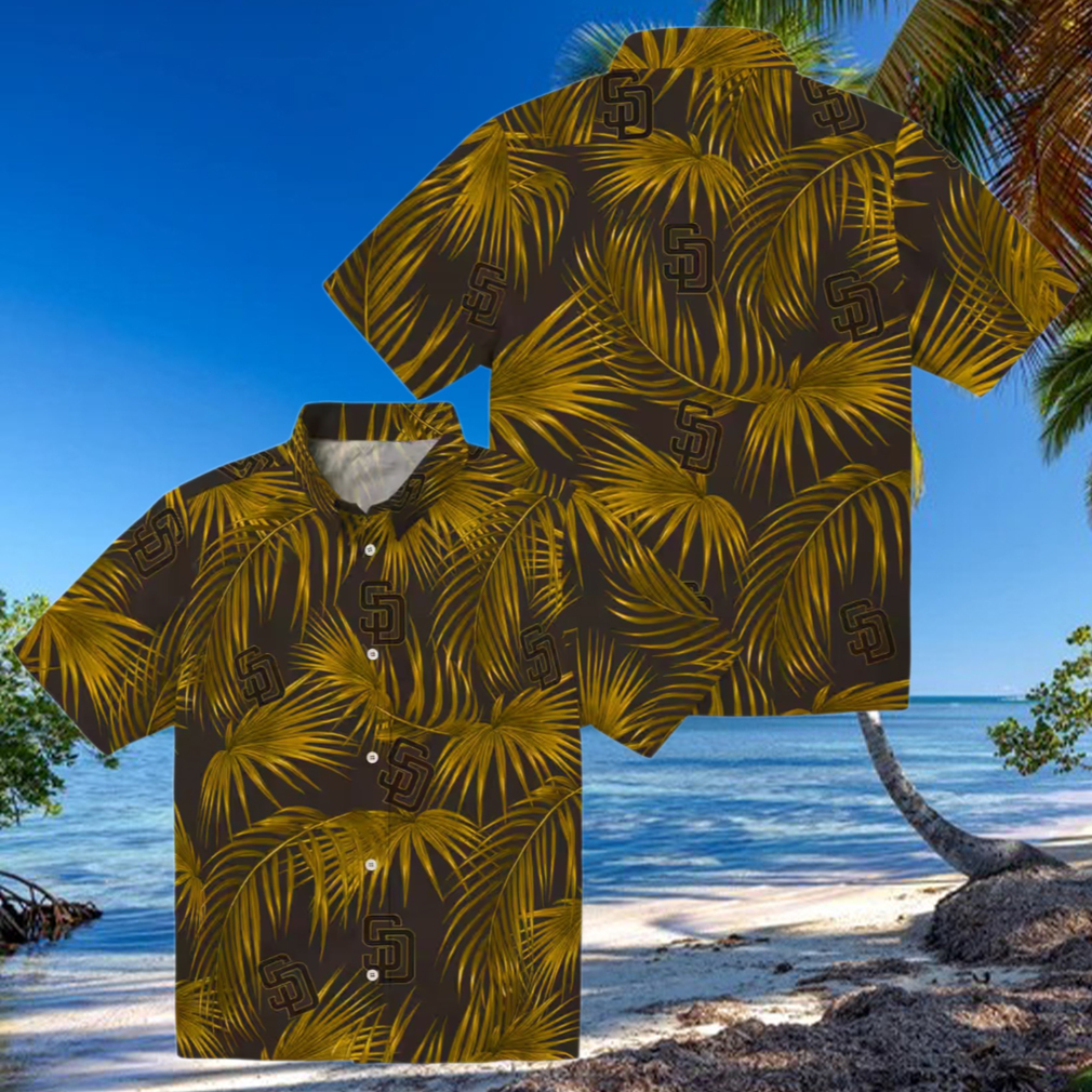 Padres Leafy Palms Brown Hawaiian Shirt Official MLB San Diego Fan Shirt for Summer Vibes Padres Leafy Palms Brown Hawaiian Shirt Official MLB San Diego Fan Shirt for Summer Vibes