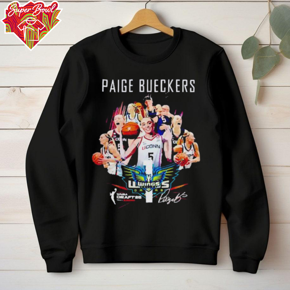 Paige Bueckers Dallas Wings 2025 Wnba draft signature shirt Paige Bueckers Dallas Wings 2025 Wnba draft signature shirt