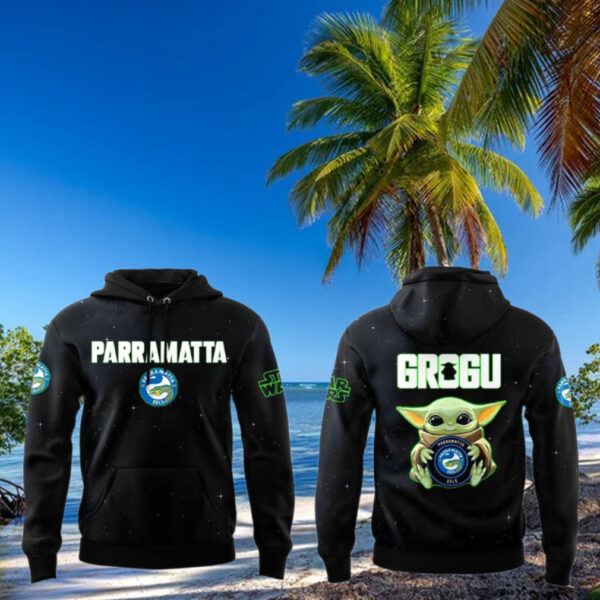 Parramatta Eels x Grogu Star Wars 2025 Hoodie