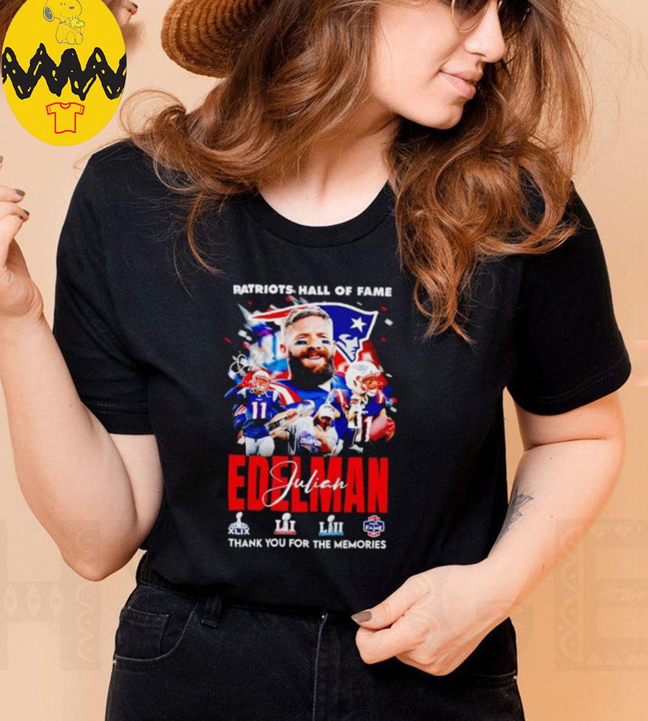 Patriots Hall of Fame Julian Edelman New England Patriots thank you for the memories shirt Patriots Hall of Fame Julian Edelman New England Patriots thank you for the memories shirt
