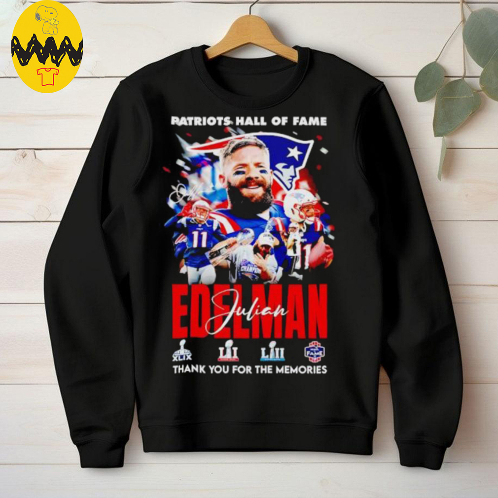 Patriots Hall of Fame Julian Edelman New England Patriots thank you for the memories shirt Patriots Hall of Fame Julian Edelman New England Patriots thank you for the memories shirt