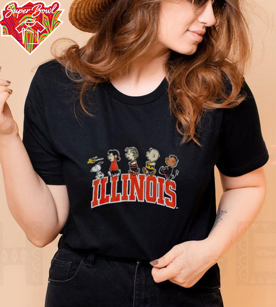 Peanuts characters Snoopy Illinois shirt Peanuts characters Snoopy Illinois shirt