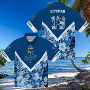 Personalized Kansas City Royals Aloha Hawaiian Shirt   Chevron Floral Fan Gear