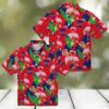 Dodgers Toucan Floral Hawaiian Shirt   Blue Green Aloha Summer Baseball Tee
