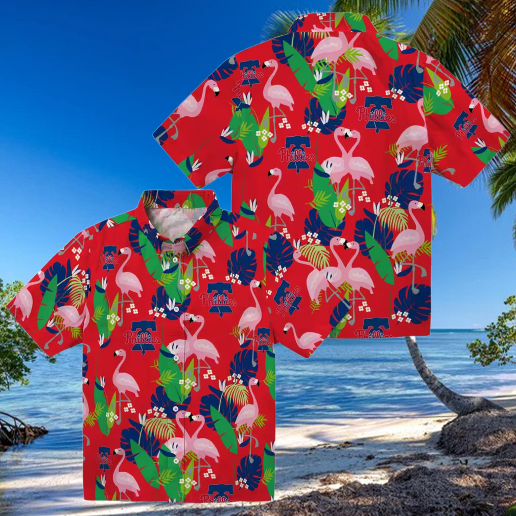 Philadelphia Phillies Flamingo Foliage Hawaiian Shirt Blue & Green Tropical MLB Shirt for Men Philadelphia Phillies Flamingo Foliage Hawaiian Shirt Blue & Green Tropical MLB Shirt for Men