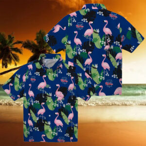 Philadelphia Phillies Flamingo Leaf Print Hawaiian Shirt   Stylish MLB Shirt for Baseball Fans
