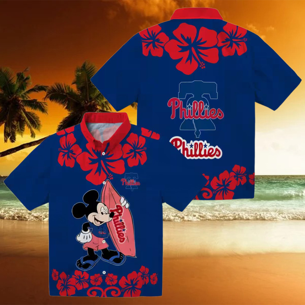 Philadelphia Phillies Mickey Surfing Blue Hawaiian Shirt MLB Beach Shirt for Fans Philadelphia Phillies Mickey Surfing Blue Hawaiian Shirt MLB Beach Shirt for Fans