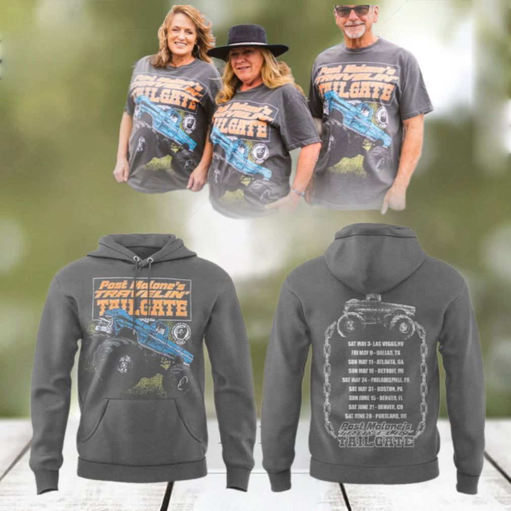 Post Malone Traveling Tail Gate Merch Tour 2025 Special Hoodie Post Malone Traveling Tail Gate Merch Tour 2025 Special Hoodie