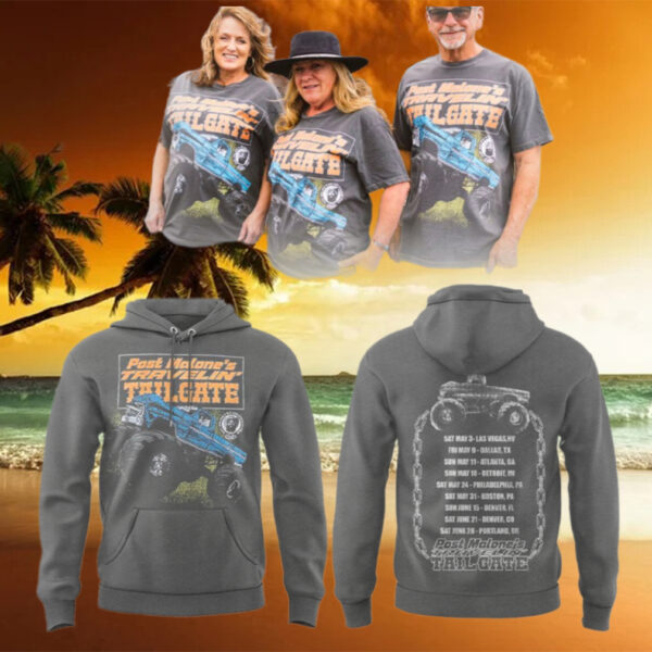 Post Malone Traveling Tail Gate Merch Tour 2025 Special Hoodie