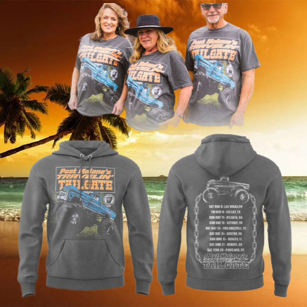 Post Malone Traveling Tail Gate Merch Tour 2025 Special Hoodie Post Malone Traveling Tail Gate Merch Tour 2025 Special Hoodie