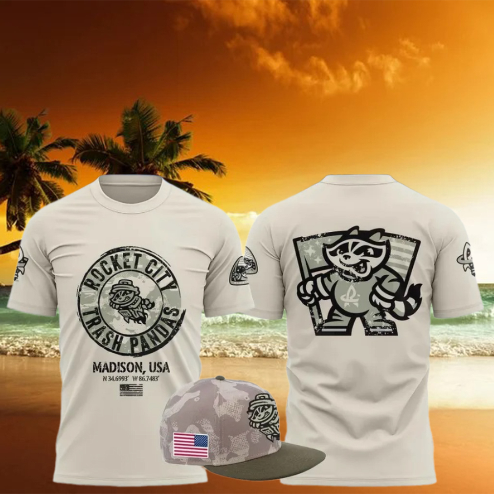 Rocket City Trash Pandas 2025 Armed Forces Limited Edition T Shirt Baseball Player Gift Ideas Rocket City Trash Pandas 2025 Armed Forces Limited Edition T Shirt Baseball Player Gift Ideas