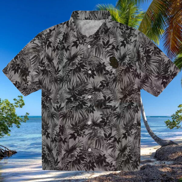 San Diego Padres Brown Tropical Hawaiian Shirt   Leafy Print for MLB Game Days