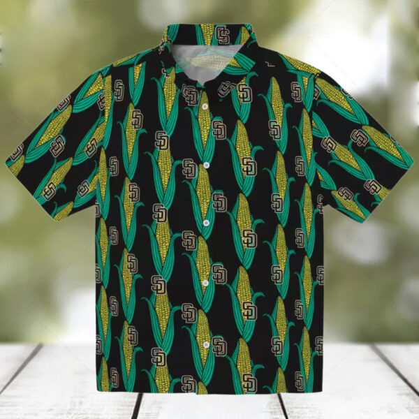 San Diego Padres Brown Tropical Hawaiian Shirt