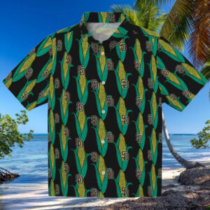 San Diego Padres Brown Tropical Hawaiian Shirt