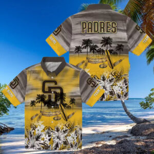 San Diego Padres Tropical Canoe Casual Shirt Brown Hawaiian Shirt for Game Day
