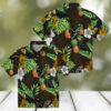 San Diego Padres Tropical Hibiscus Pineapple Hawaiian Shirt   Brown & Green MLB Fan Apparel