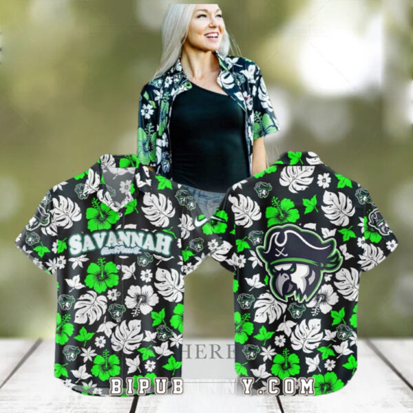 Savannah Ghost Parrots Palm Tree Hawaiian Shirt