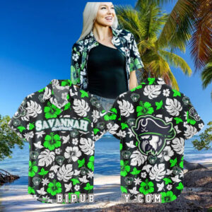 Savannah Ghost Parrots Palm Tree Hawaiian Shirt
