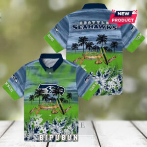 Seattle Seahawks Tropical Canoe Hawaiian Shirt