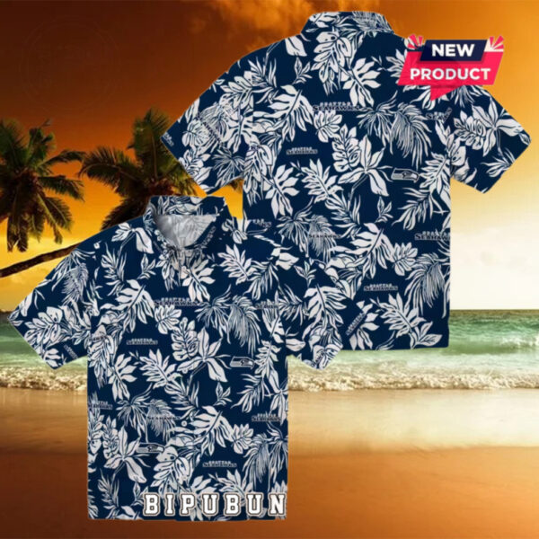Seattle Seahawks Tropical Leaf Hawaiian Shirt