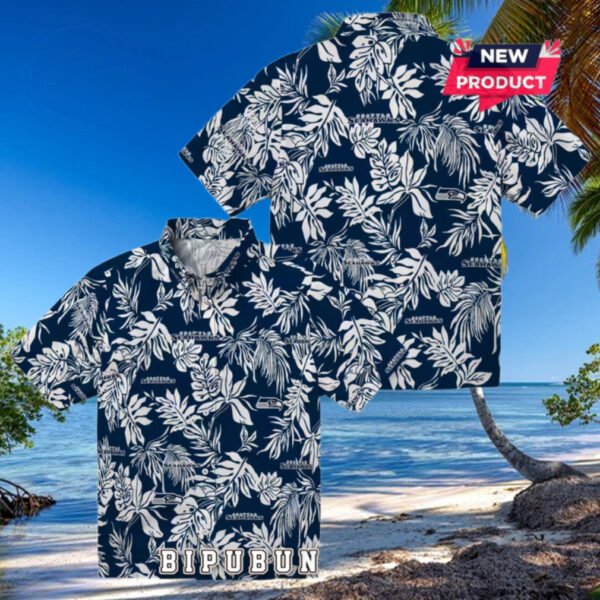 Seattle Seahawks Tropical Leaf Hawaiian Shirt