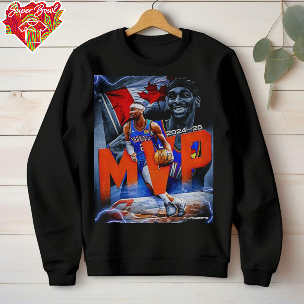 Shai Gilgeous Alexander MVP Oklahoma City Thunder 2025 NBA Basketball Canada flag shirt Shai Gilgeous Alexander MVP Oklahoma City Thunder 2025 NBA Basketball Canada flag shirt